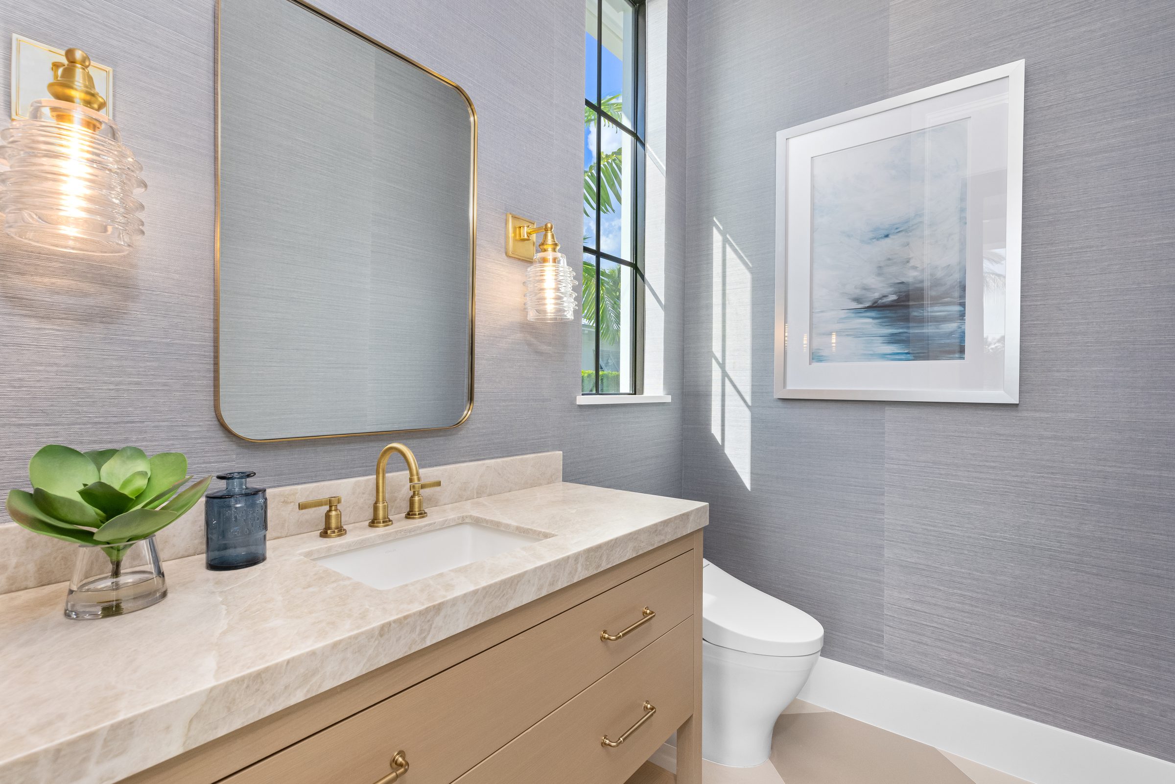 Guest bathroom in Delray Beach — built by Varga Homes