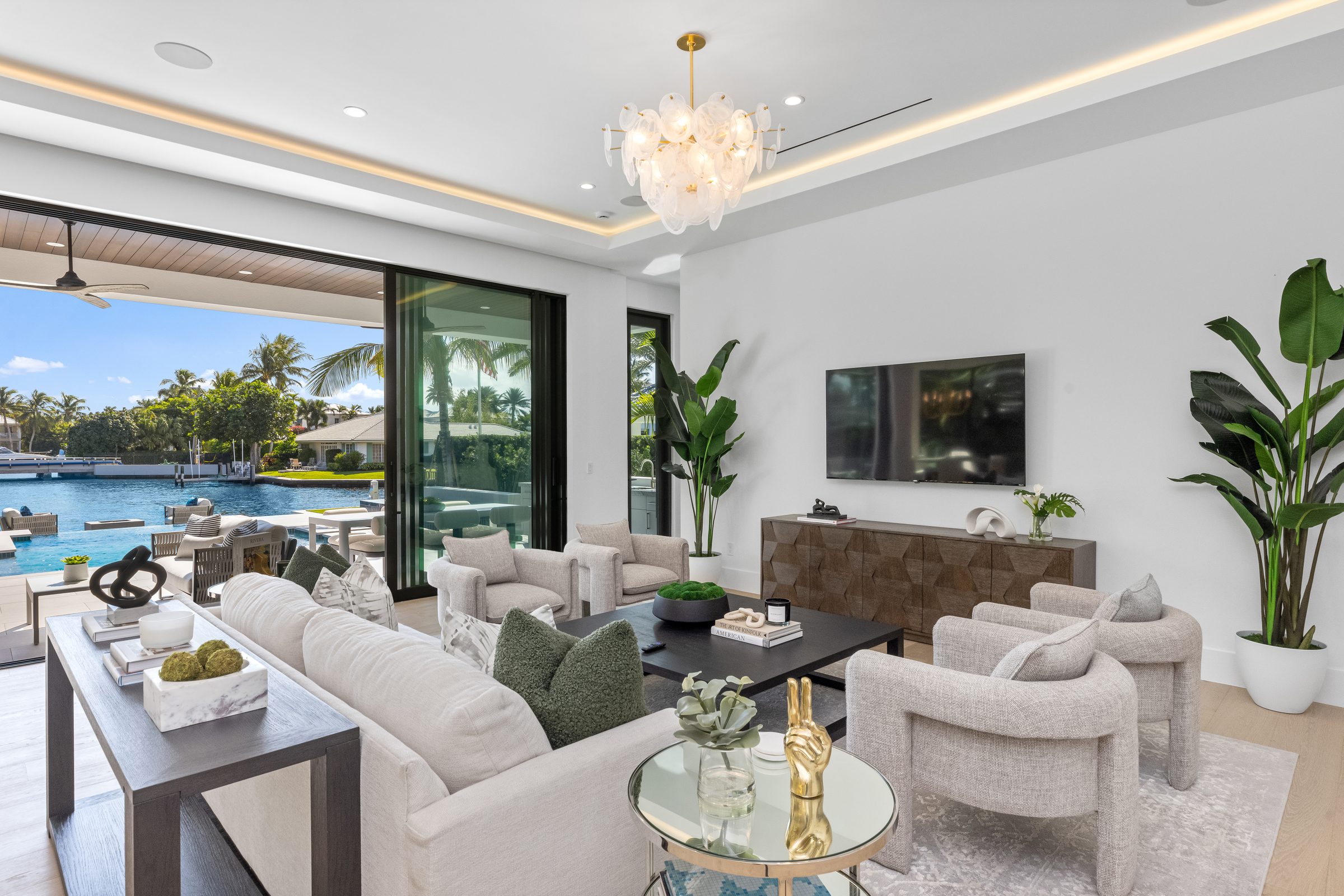 Living room in Delray Beach — built by Varga Homes