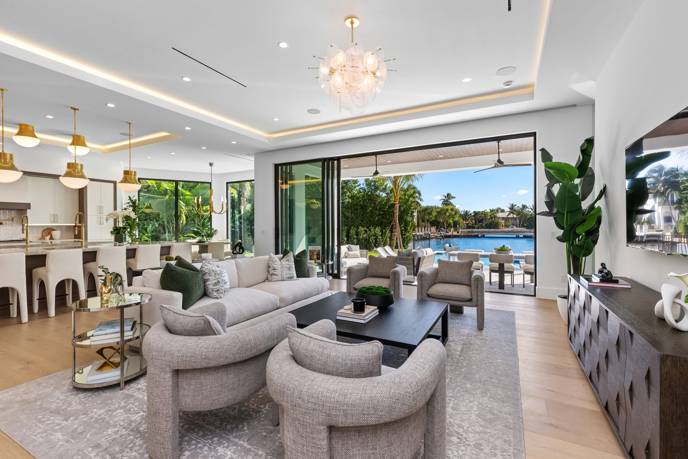 Living room in Delray Beach — built by Varga Homes