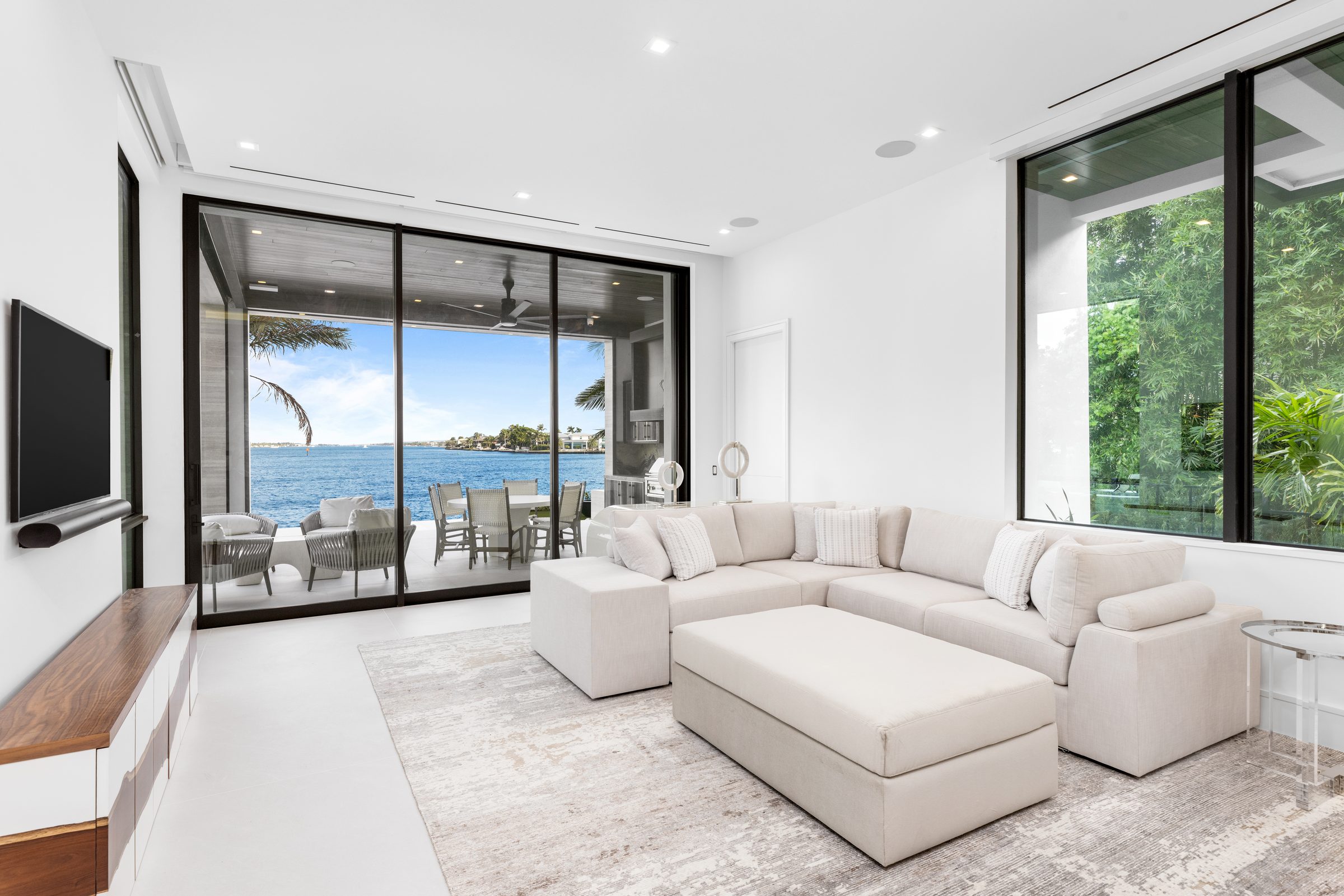 Family room in Ocean Ridge — built by Varga Homes