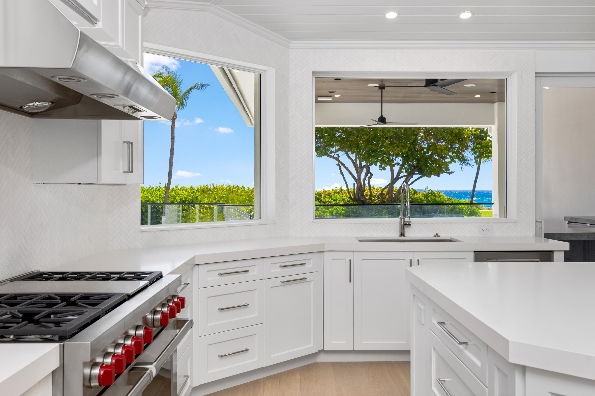 Custom kitchen in Ocean Ridge — built by Varga Homes