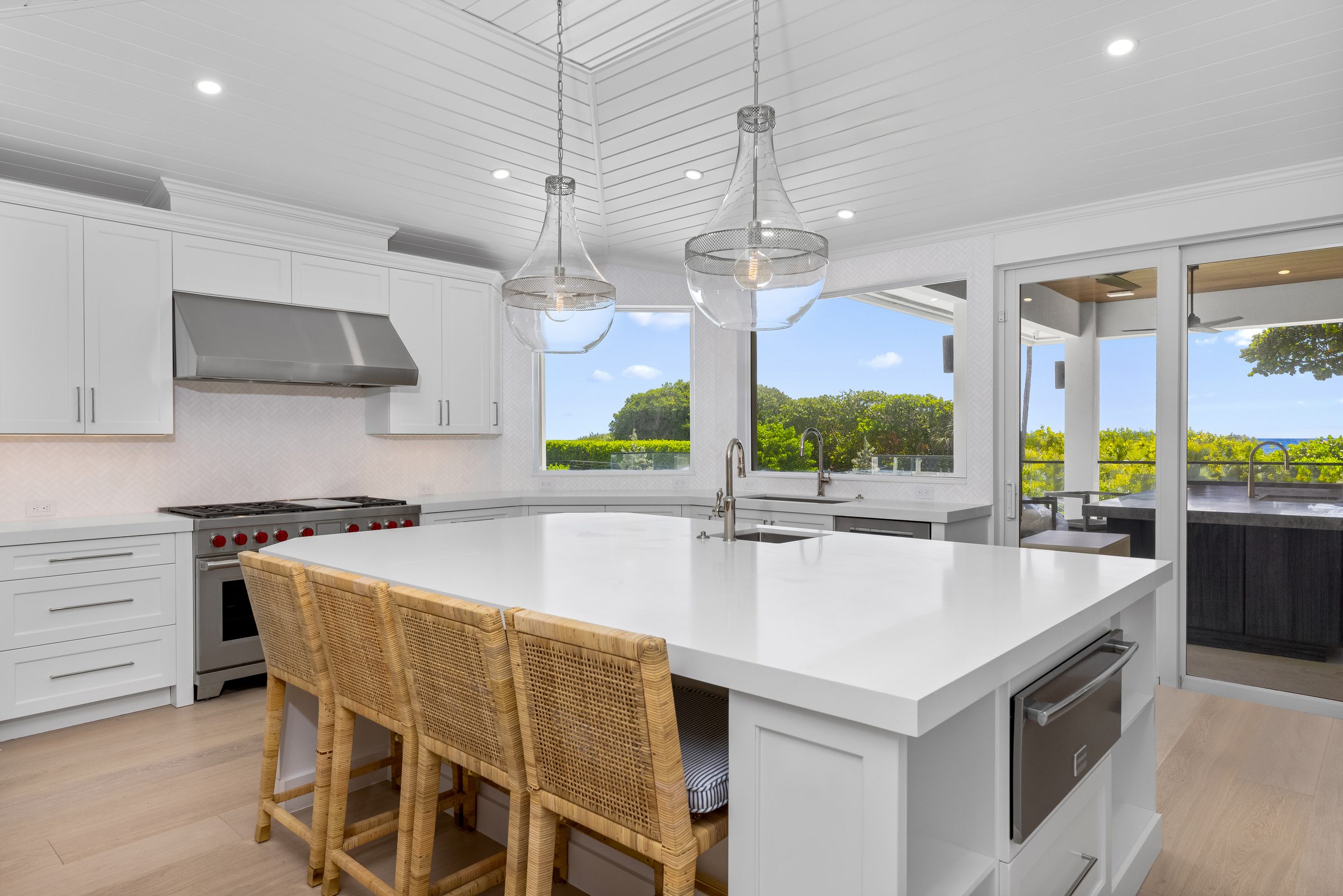 Custom kitchen in Ocean Ridge — built by Varga Homes