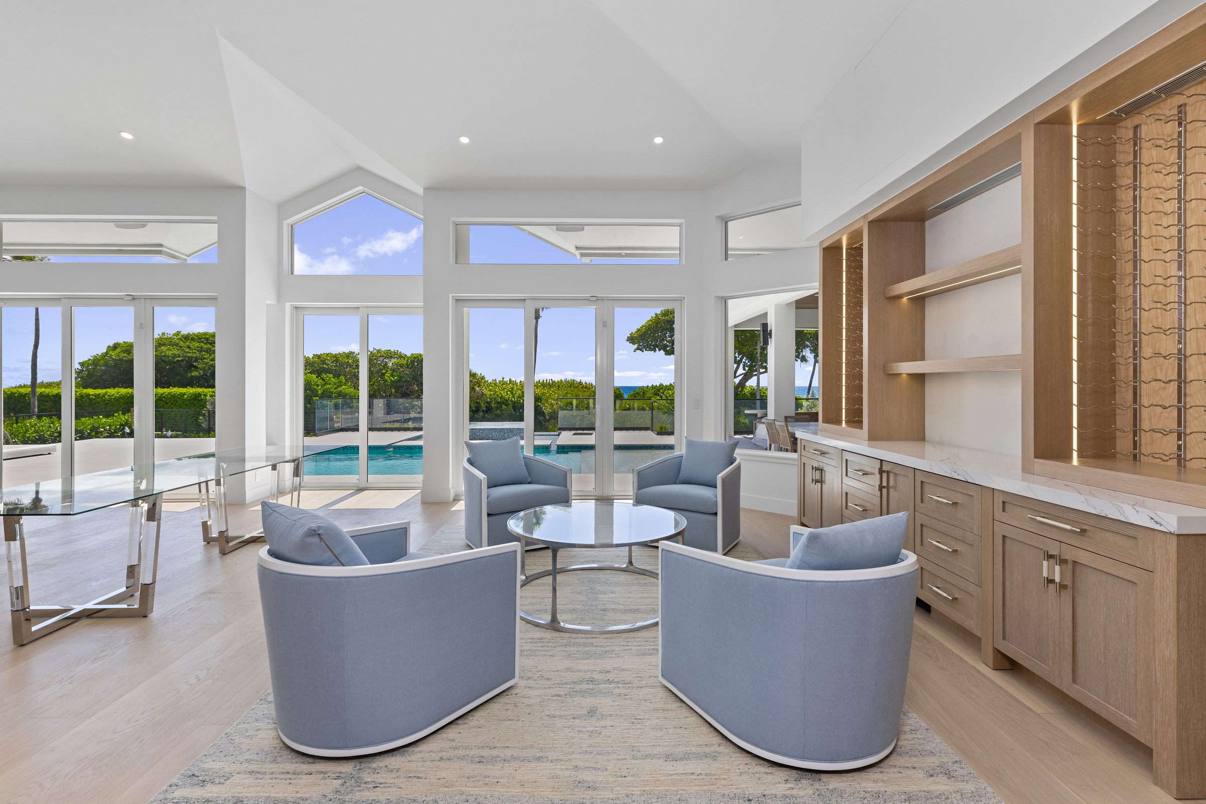 Living room in Ocean Ridge — built by Varga Homes