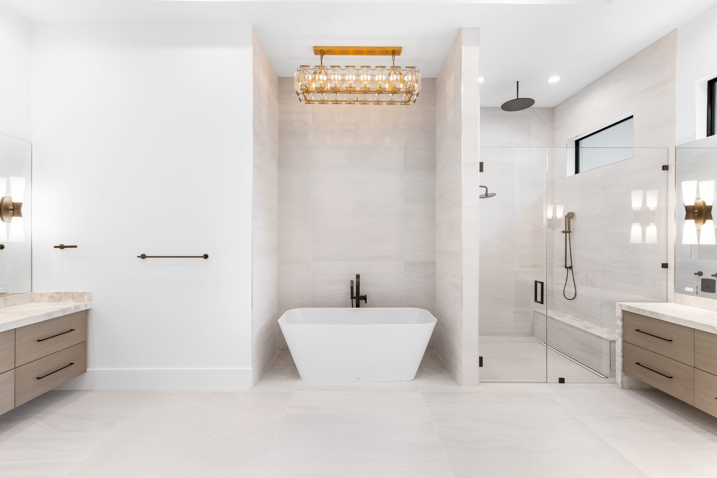 Primary bathroom in Delray Beach — built by Varga Homes