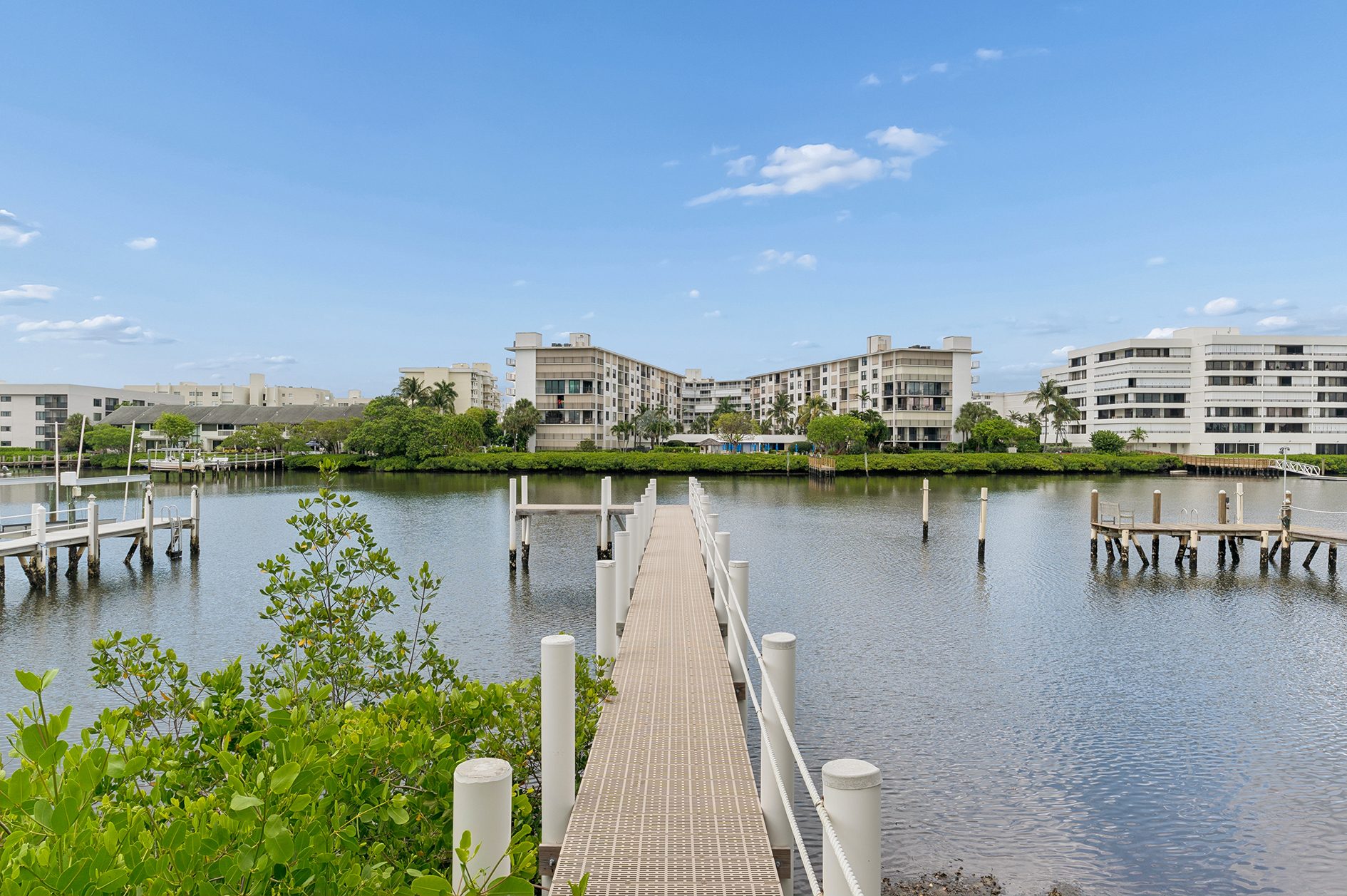 Private dock on Hypoluxo Island, Lantana — built by Varga Homes