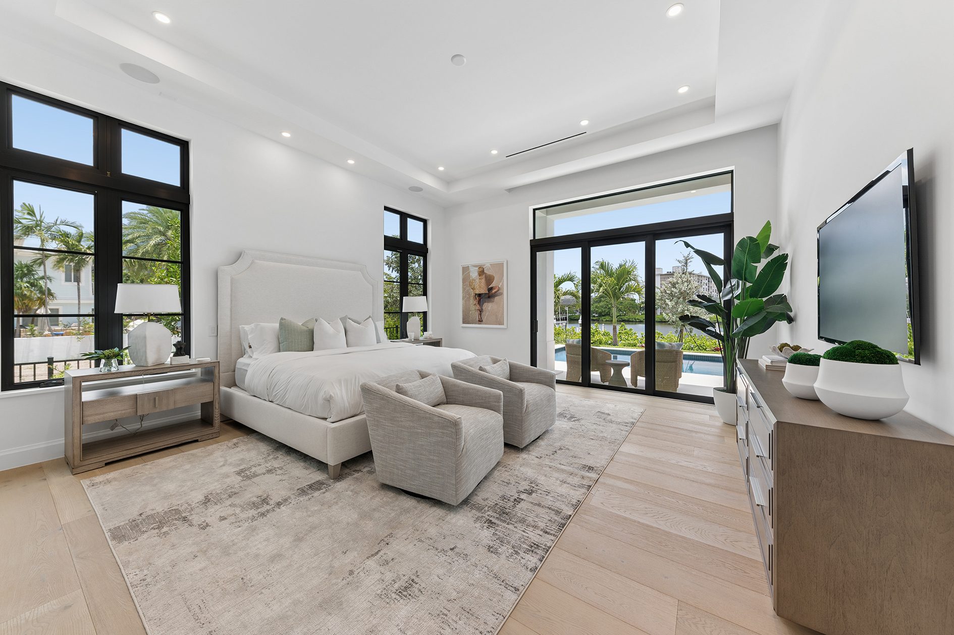 Family room on Hypoluxo Island, Lantana — built by Varga Homes