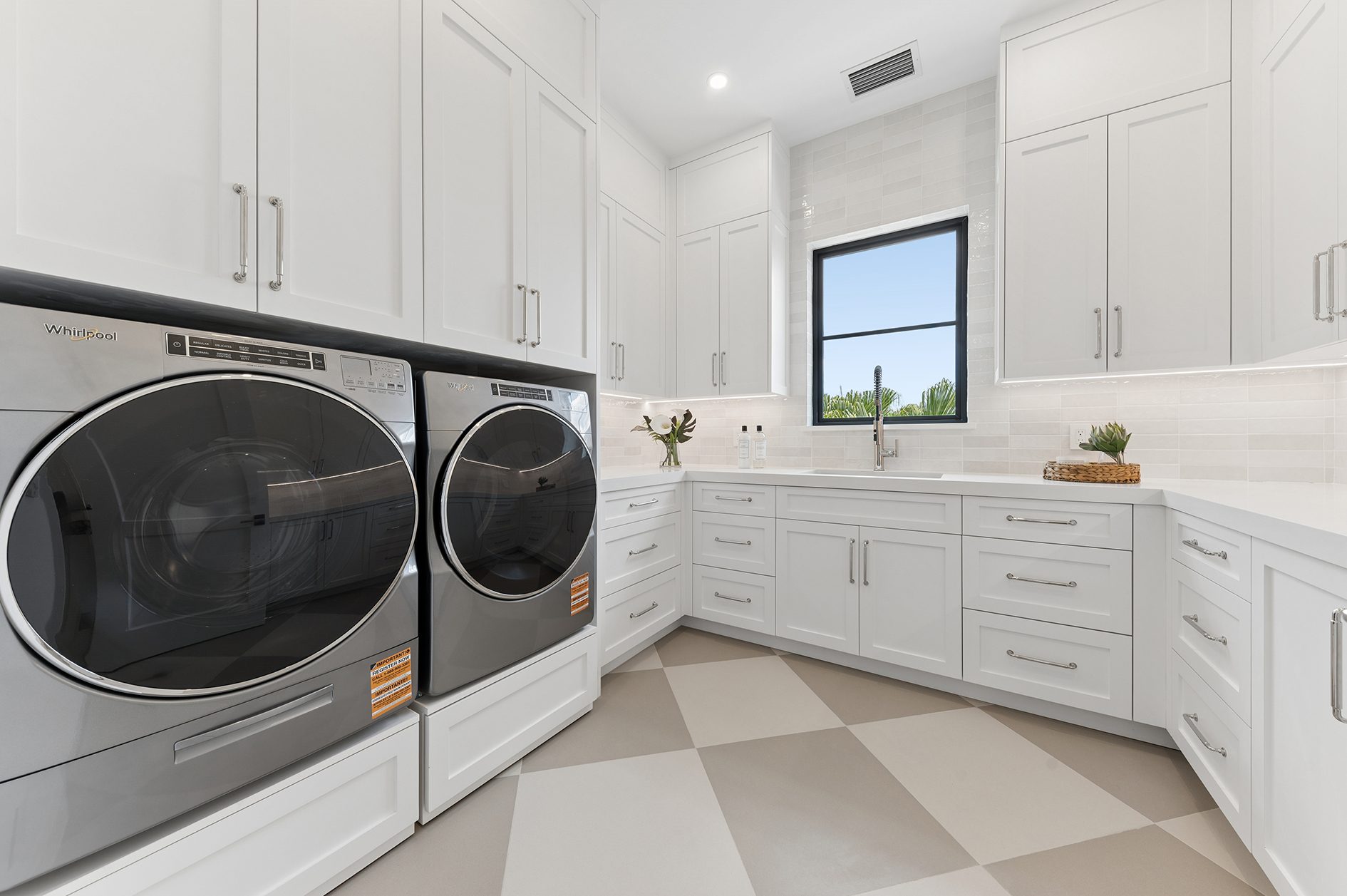 Laundry room on Hypoluxo Island, Lantana — built by Varga Homes