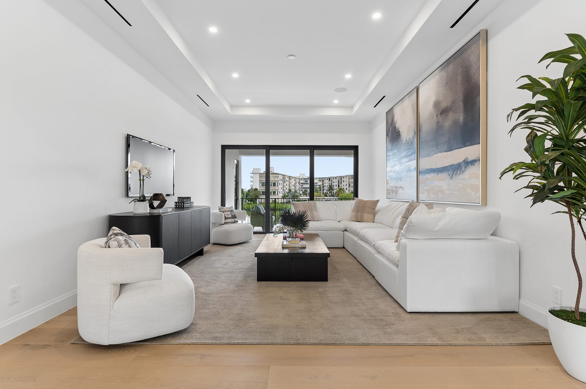 Upper lounge on Hypoluxo Island, Lantana — built by Varga Homes