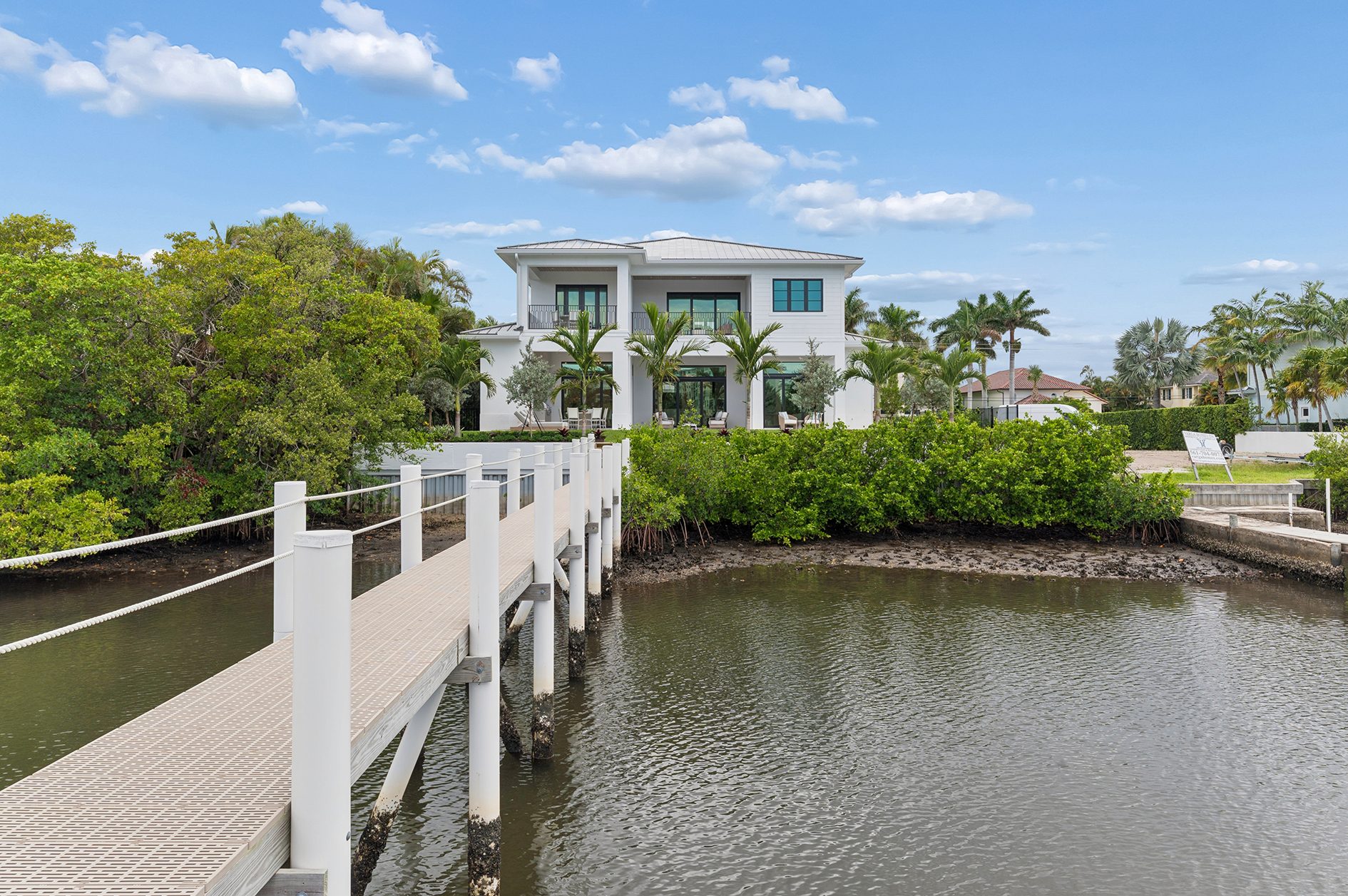Water frontage on Hypoluxo Island, Lantana — built by Varga Homes