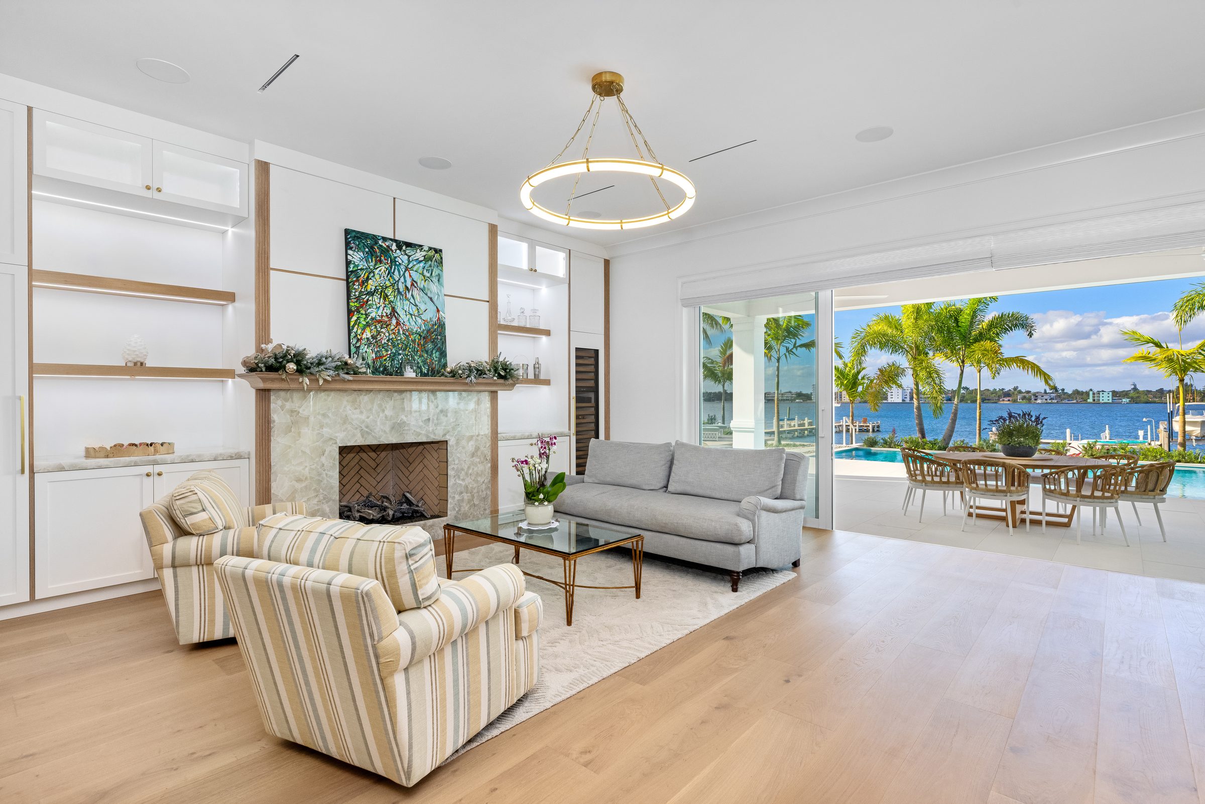 Living room in Lantana — built by Varga Homes