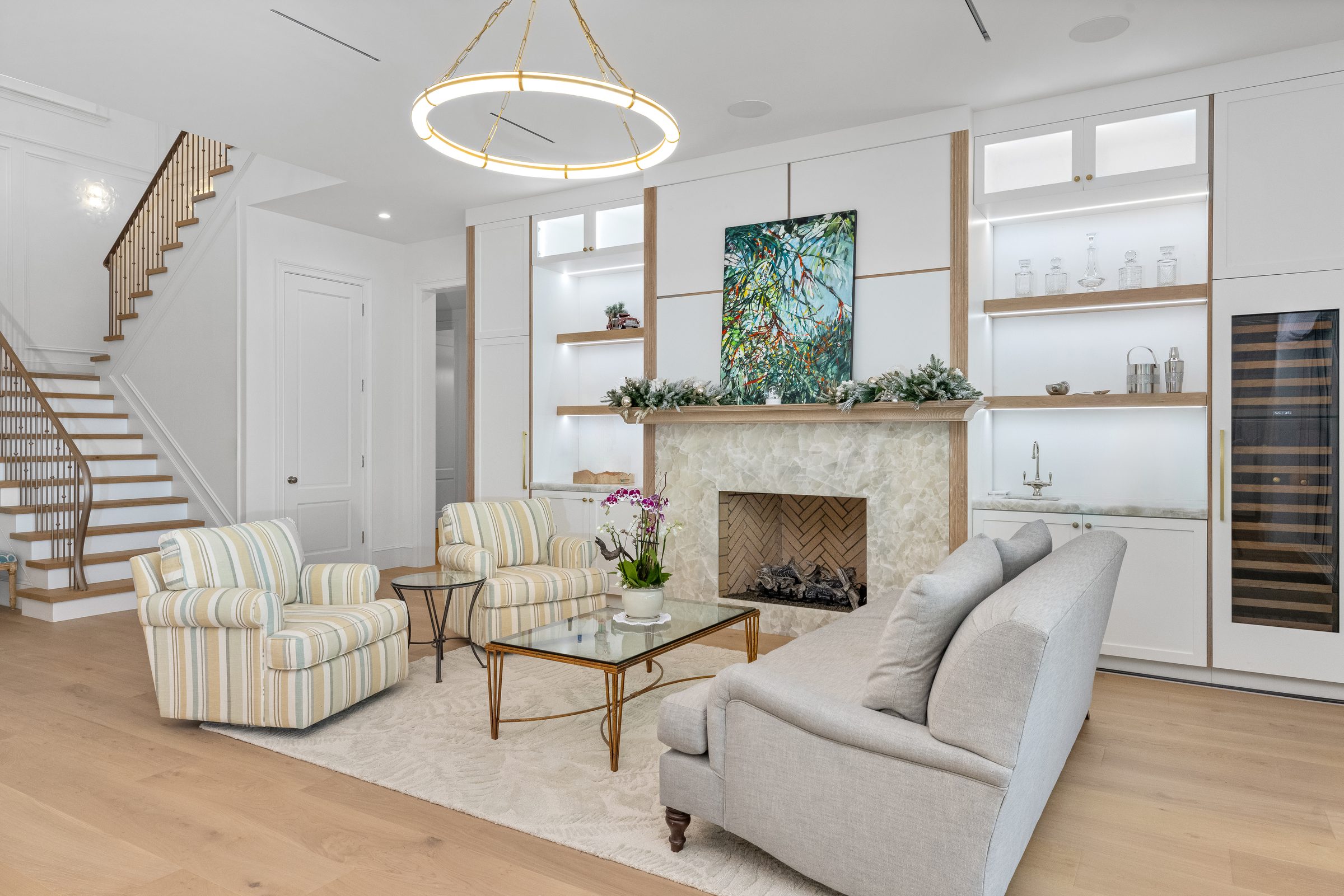 Living room in Lantana — built by Varga Homes