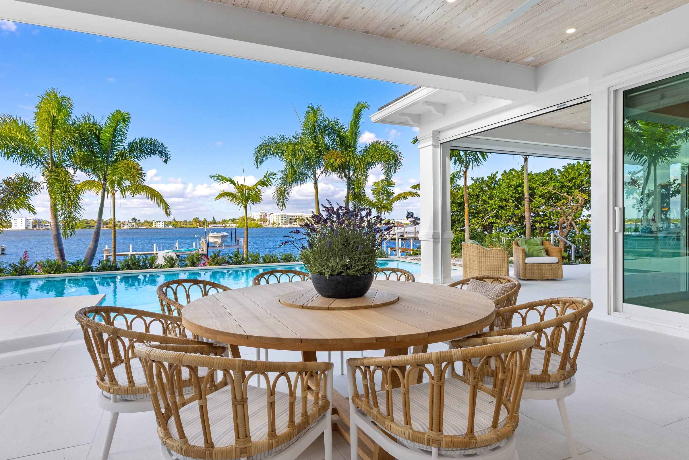 Covered loggia in Lantana — built by Varga Homes